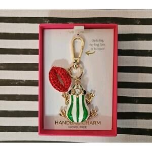 True To Form Frog Handbag Charm Key Ring Clip On Bag Tote Backpack